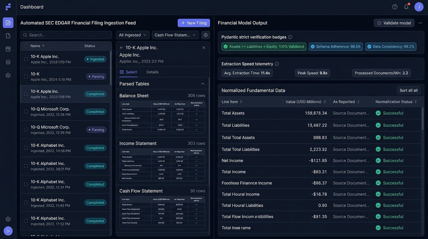 Financial Extraction Workbench