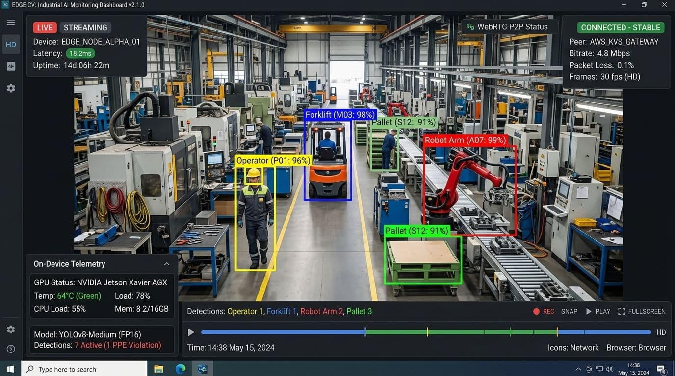 Edge IoT & Vision AI Agents: Real-Time Object Detection with WebRTC