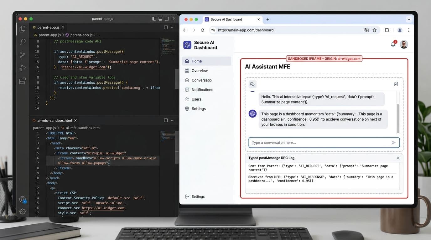 AI Micro-Frontends: Sandboxing User-Generated LLM Code in iframes